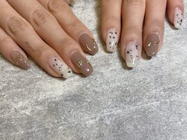 ミラー×牛風ニュアンスネイル