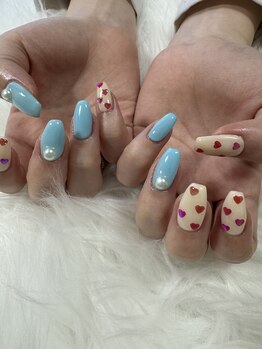 フラワーズネイル(flowers nail)/バレンタインネイル