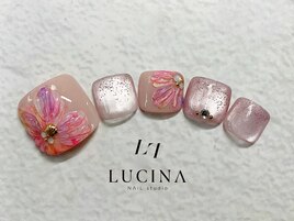 c-286 フラワーフットネイル