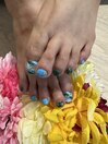 Foot ワンカラー＋親指アート
