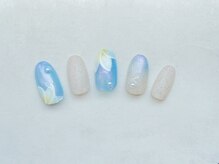 ルアナ 若葉台店(LUANA)/プルメリア×浜辺っぽネイル