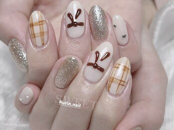 ルリン(Rurin)/リボンネイル/冬ネイル