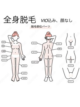 ピーコック(peacock)の写真/気になる部位のみから始められ、自己処理卒業！！全身・S・M・L部位ごとにパーツ脱毛対応◎