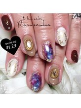 ラナンキュラス(Ranunculus)/お洒落☆タイダイNail