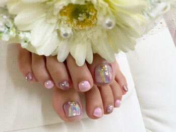 プルミエ ネイル(Premier Nail)/フット★ユニコーンピンク