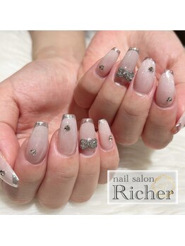 エスフィーネイルサロン リシェル(Esfy nailsalon Richer)/マグネット ミラーネイル