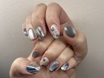 ジュイール ネイル 千葉店(Jouir nail)/パープル×ブルーマグ