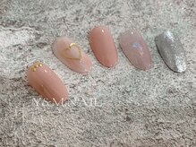 ワイアンドエムネイル 高田馬場店(Y&M. NAIL)/ハート　ニュアンスネイル