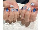 マリンブルー×フラワー