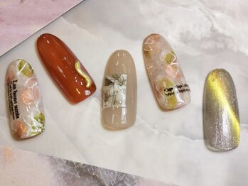 ネイル ラグーン 大泉学園(nail Lagoon)/Mプラン　和　花　ニュアンス