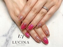 ネイルスタジオ ルキナ(LUCINA)/T-118 上品ビビットピンクネイル