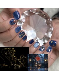 美女と野獣ネイル