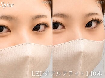 スパイス なかもず店(Spice)の写真/LEDマツエクで驚きの持続力。バインドロックにダブルフラットもLED施術可能です!理想の目元を演出♪