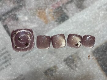 アイネイルズ 横浜EAST店(I-nails)/マグネット渦巻きフットネイル