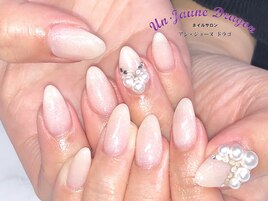 【自爪ネイル】パールネイル