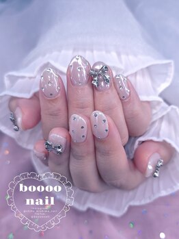 ブーネイル(boooo nail)/秋新作☆ドットリボンネイル★