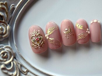 ハートジュエリーネイル