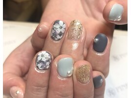 ～フラワーマットネイル～