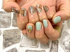 くすみカラーネイル