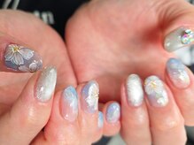 ネイルフロンティア 吉祥寺(NAIL FRONTIER)/F夜桜ビジューマグネット11980円