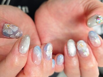 ネイルフロンティア 吉祥寺(NAIL FRONTIER)/F夜桜ビジューマグネット11980円