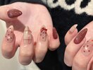 バレンタインネイル