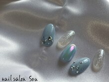 ネイルサロン ソウ 京橋店(Nail Salon Sou)/ブルー×オーロラ