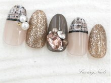 ラグジュアリーネイルズ オオミヤ(Luxury Nails Omiya)/ゴージャス*ツイードネイル