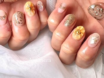 ぷっくりフラワーネイル