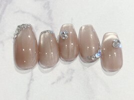 マグネット/上品ネイル/ビジュー