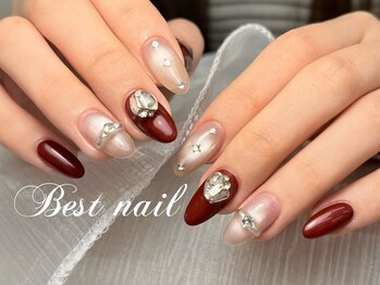 Best Nail 銀座店【ワンホンネイル・スカルプ・パラジェル・上品ジェルネイル】/チップ長さ出し持ち込みデザイン