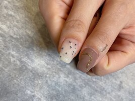 ミラー×牛風ニュアンスネイル