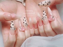 ドット×バラ