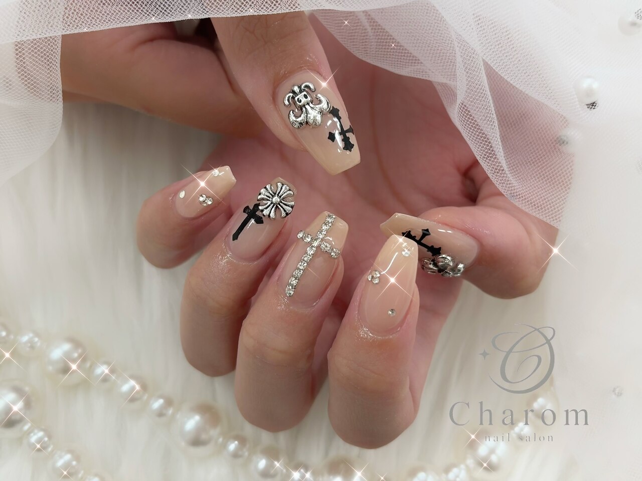 No.337　ネイルチップ　オレンジ　キラキラ　ニュアンス　秋　夏　マグネット No.337 ネイルチップ オレンジ キラキラ ニュアンス 秋 夏 マグネット