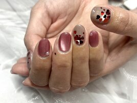 バレンタインネイル