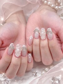先端クリアガーリーネイル