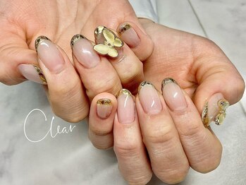 クリア(Clear)/ゴールドガラスフレンチ