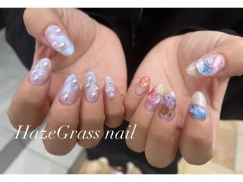 ハズグラスネイル(Haze Grass nail)/アートやり放題
