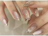 ネイル＿【マグフレンチ】話題の『ぷるマグ』×ミラーフレンチ¥8000円