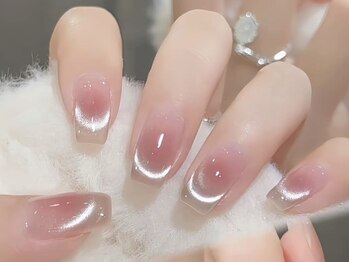 スマイル ネイル 赤羽(smile nail)の写真/《チーク×マグネットネイル》赤羽駅から徒歩4分！当店人気のチーク×マグネットネイルのデザインあり◎