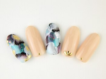 ブランクルール 京都四条烏丸(Blanc Couleur)/大理石ネイル