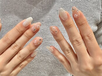 ウノプリール ネイル 茶屋町店(unopulir nail)/【長さだし+持込デザイン】浜野