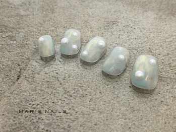マリーネイルズ 近鉄あべのハルカス店(MARIE NAILS)/新規様7000円 パール 0521b