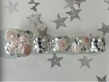 ジェミーネイル エビス(Jemiy nail ebisu)/フットホログラムバラ10480yen