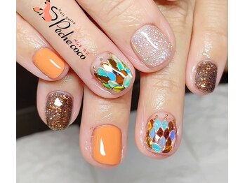 人魚の鱗　orange&green