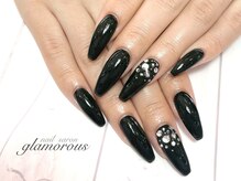 ネイルグラマラス 西新井店/《パラジェル》ブラックネイル