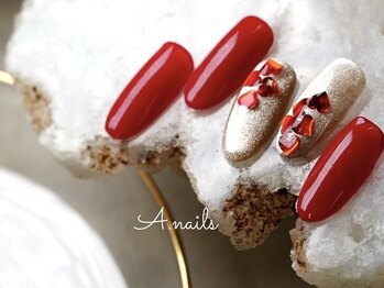 エーネイルズ 心斎橋(A.nails)/ハートホロマグ