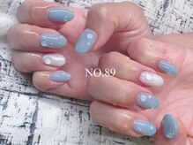 ナンバーハチキュウ(NO.89)の雰囲気（定額オフィスネイル　シンプル持込雫デザインネイル［¥6,500]）