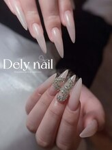 デリーネイル(Dely_nail)/ヌーディーなロングネイル