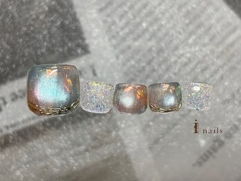 アイネイルズ 横浜EAST店(I-nails)/マグネットミラーフットネイル